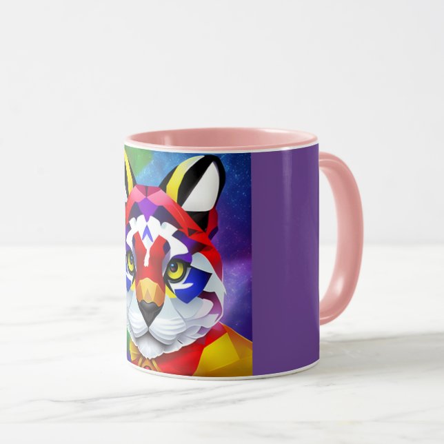 Taza Alexander's Cat purple and pink center combo mug (Anverso derecho)