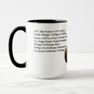 Taza Alfa Romeo 1951 Alfetta Specs Mug