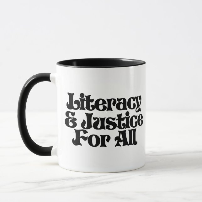 Taza Alfabetización y justicia para todos (Izquierda)