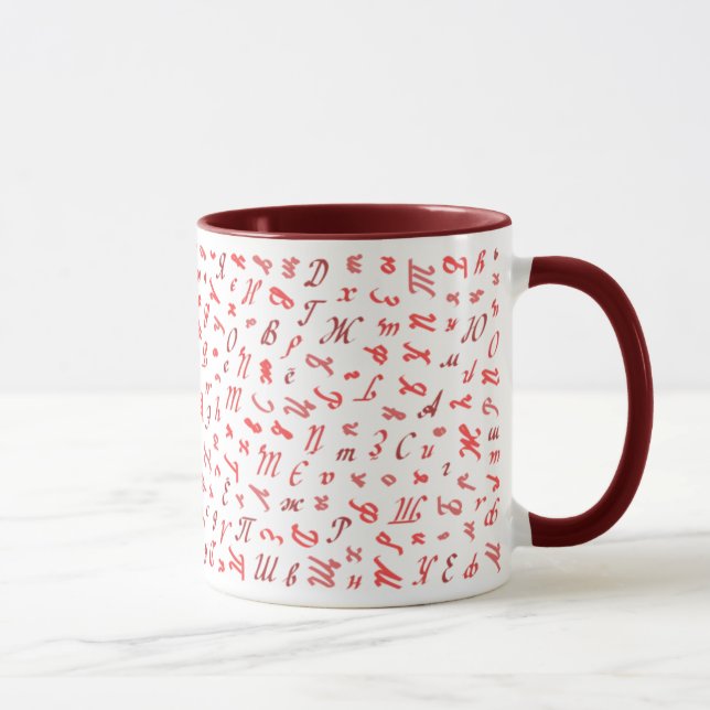 Taza Alfabeto cirílico ruso (Derecha)