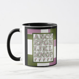 Taza Alfabeto para niños, aprender el alfabeto, ABC