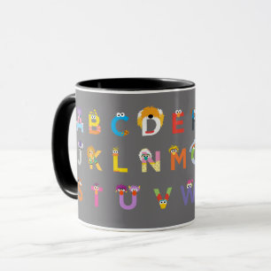 Taza Alfabeto personalizable de la calle Sesame
