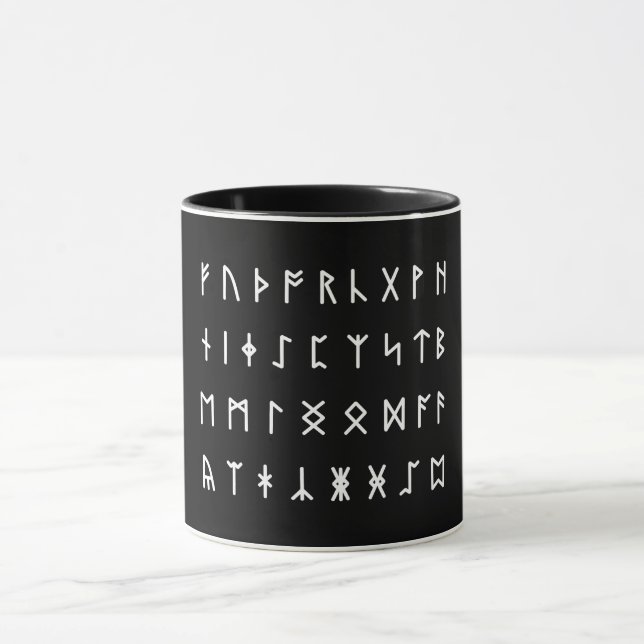 Taza Alfabeto rúdico [Futhorc] (Centro)