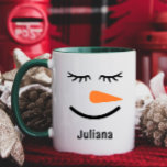 Taza Alfombra de cacao caliente de muñeco de nieve pers<br><div class="desc">¡Dale a esta adorable taza como regalo!</div>