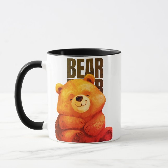Taza Alfombra de oso lindo - Diseño único para amantes  (Izquierda)