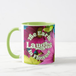 Taza Alfombra floral verde, citas famosas