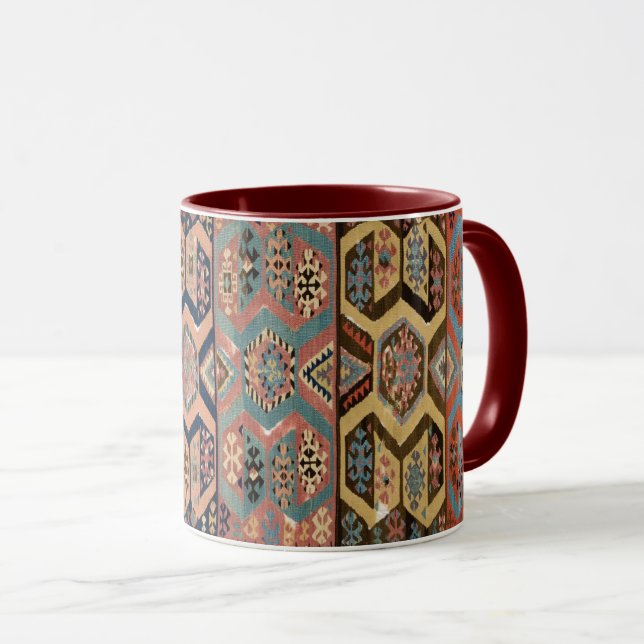 Taza Alfombra Oriental de Kilim Turca Persa (Anverso derecho)