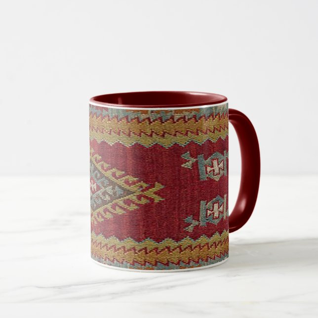 Taza Alfombra Turca de Kilim (Anverso derecho)