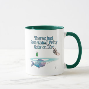 Taza Algo Pescador En El Gracioso Engranaje De Pesca