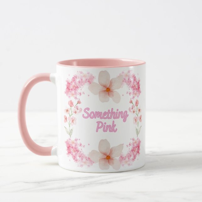 Taza "Algo Rosa" – Boda Elegante con Rubor (Izquierda)