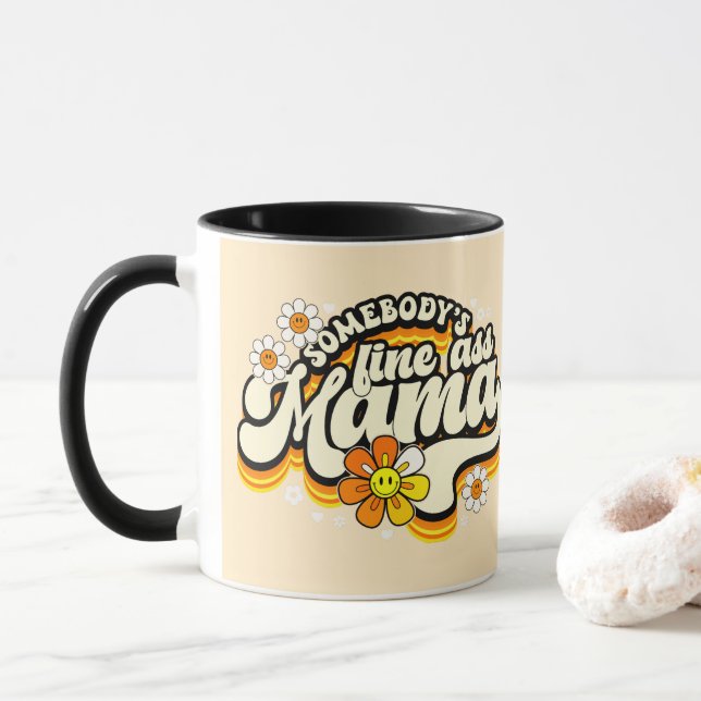 Taza Alguien está bien mamá retro (Con donut)