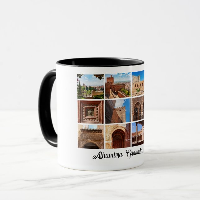 Taza Alhambra, Granada, Collage de fotos España (Anverso izquierdo)