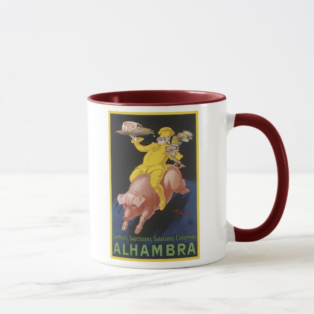 Taza Alhambra Ham Flying Pig Ad (Derecha)