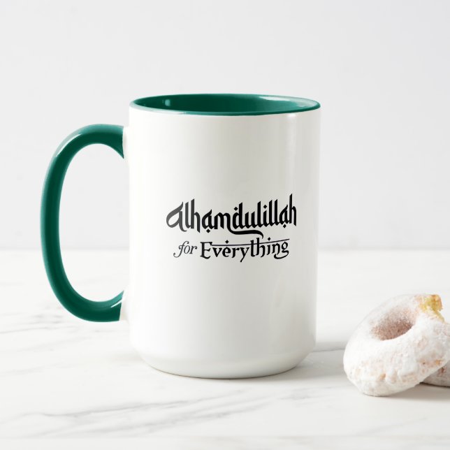 Taza Alhamdulillah for Everything Minimal Islamic Gift (Con donut)