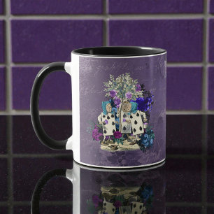 Taza Alice Oscura Rústica Púrpura Profundo