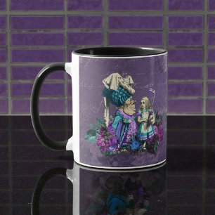 Taza Alice Oscura Rústica Púrpura Profundo