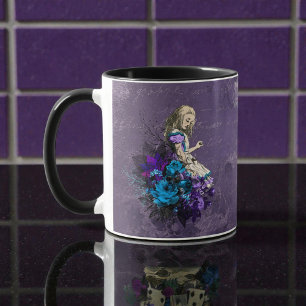 Taza Alice Oscura Rustico Púrpura Profundo