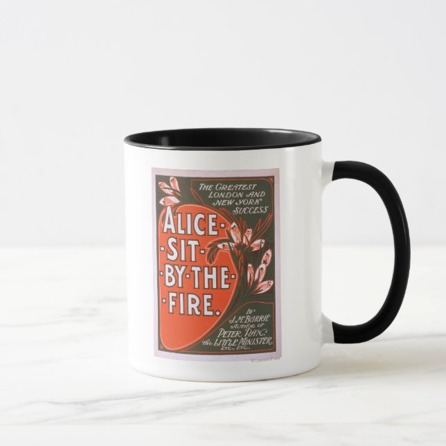 Taza Alice Sit by the Fire Great London Play Poster (Derecha)