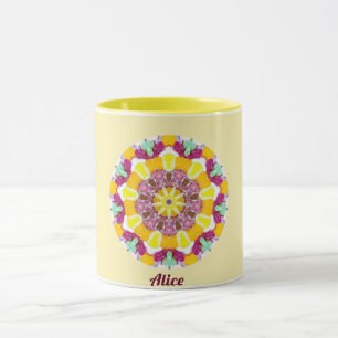 Taza ALICE ~ Un Patrón Personalizado De Delight De Cand
