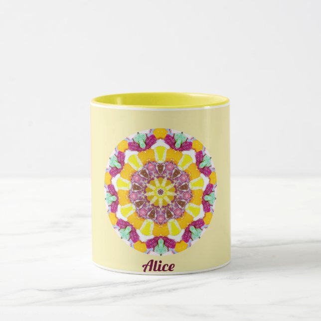 Taza ALICE ~ Un Patrón Personalizado De Delight De Cand (Centro)