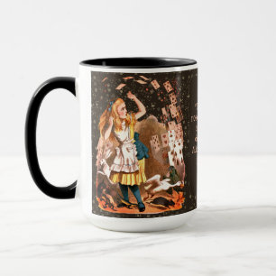 Taza Alice y las cartas de juego