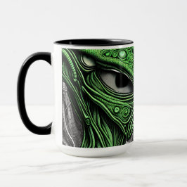 Taza Alien abstrato espeluznante