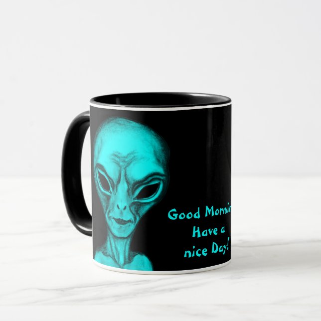 Taza Alien, Buenos Días (Anverso izquierdo)