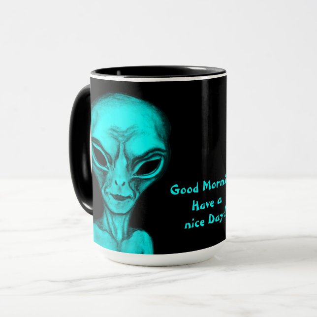 Taza Alien, Buenos Días (Anverso izquierdo)