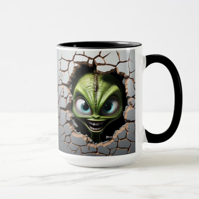 Taza Alien rompiendo una pared (Derecha)