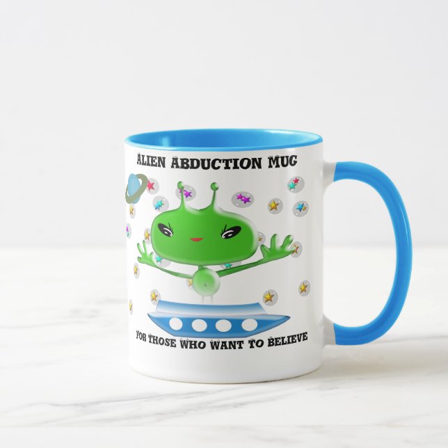 Taza Alienígenas del espacio ultraterrestre verde lindo (Derecha)