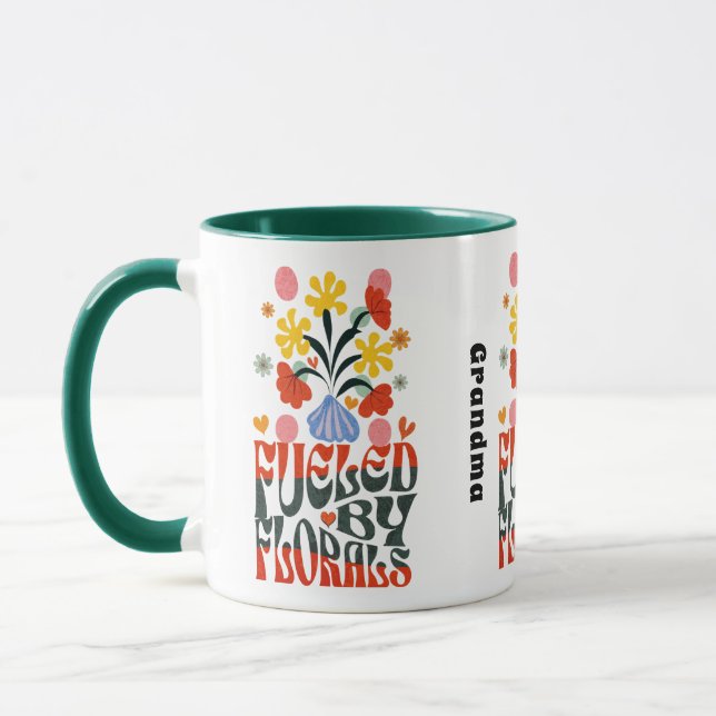 Taza Alimentado Por Florales (Izquierda)