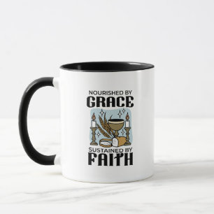 Taza Alimentado por la Gracia, Sostenido por la Fe Dise