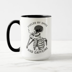 Taza Alimentado por Spite y Caffeine Skeleton Coffee Lo