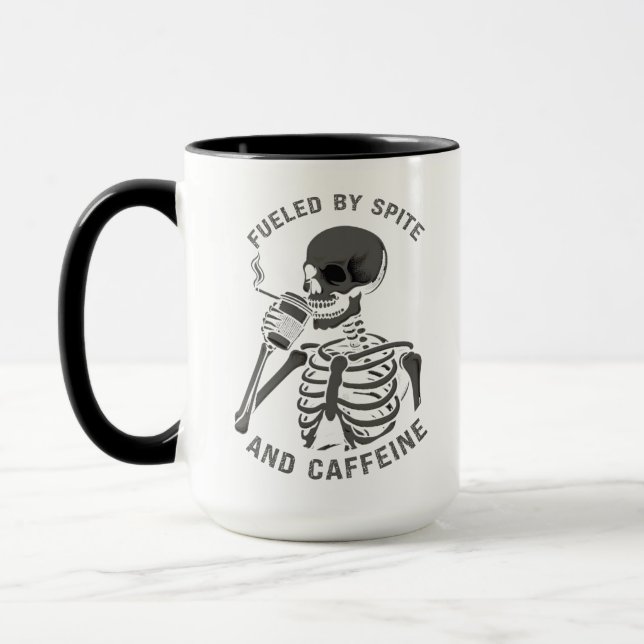 Taza Alimentado por Spite y Caffeine Skeleton Coffee Lo (Izquierda)