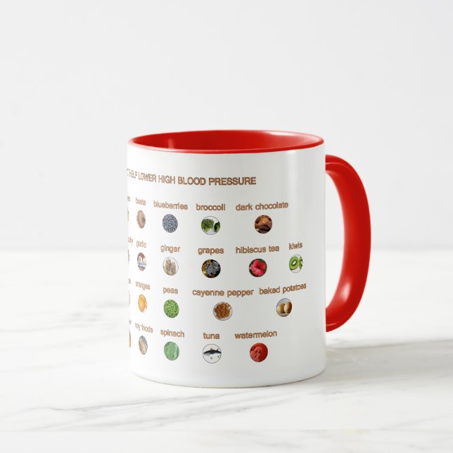 Taza Alimentos saludables para reducir la presión arter (Anverso derecho)