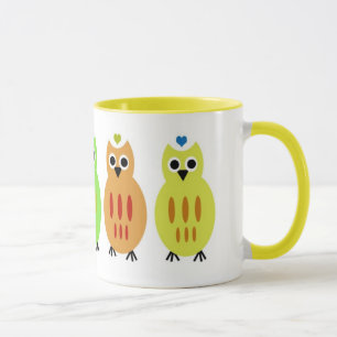 Taza alineada búho