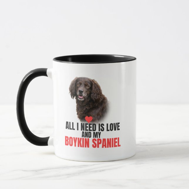 Taza All I Need Is Love and My Boykin Spaniel Coffee (Izquierda)