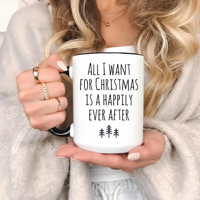 Taza All I Want for Christmas Mug for Wife & Girlfriend (Christmas coffee mug for newlyweds, Christmas mug for husband, Christmas gift for boyfriend,)