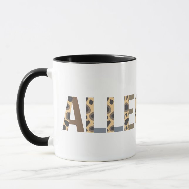 Taza Allegedly Animal Print Lettering (Izquierda)
