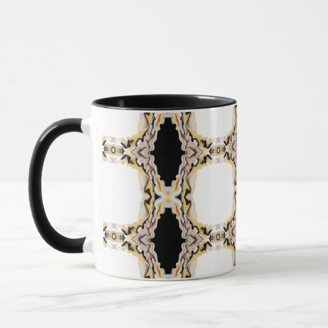 Taza Alligare Abstract Gold Black White Fluid Art (Izquierda)