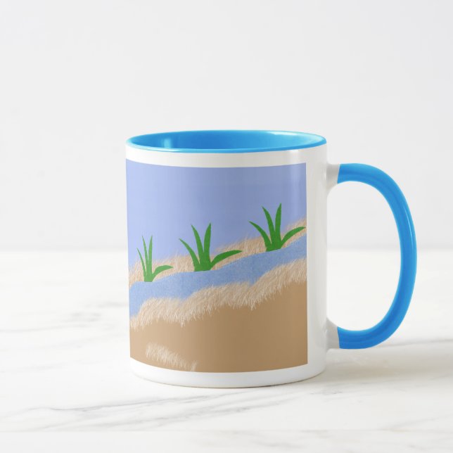 Taza Alligator Green Whimsical Personalizado Art (Derecha)