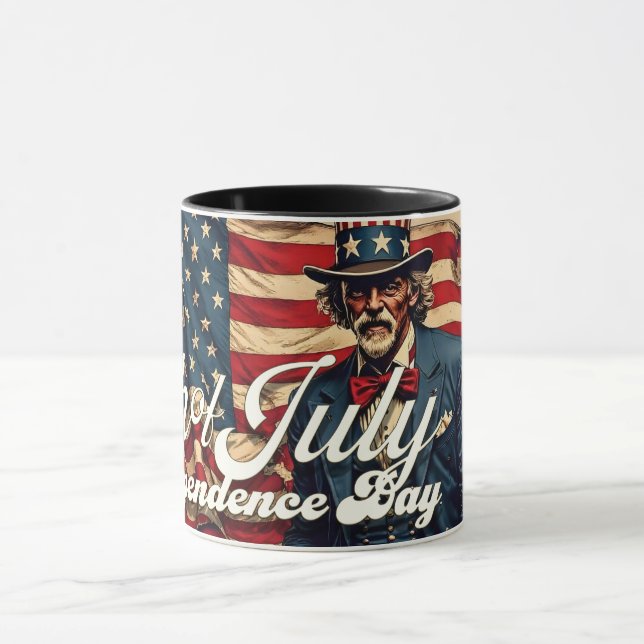 Taza Alma orgullosa del 4 de julio (Centro)