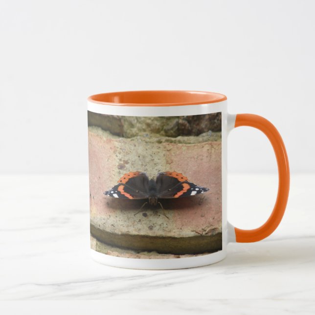 Taza Almirante rojo mariposa Mug (Derecha)