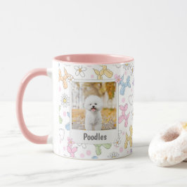 Taza Almohada de lanzamiento de caniche de foto persona