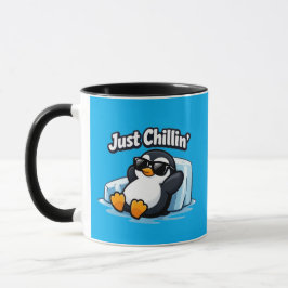 Taza Almohadón de Pinguino RELAJÁNDOSE