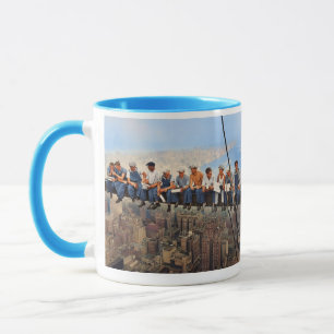 Taza Almuerzo en lo alto de un rascacielos 1932 NYC Rem