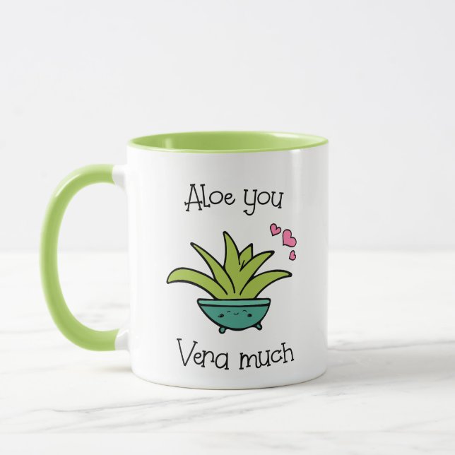 Taza Aloe Vera Mucha Perla De Amor (Izquierda)