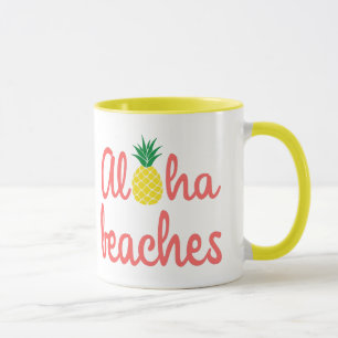 Taza Aloha Beaches 11 oz Combo Mug