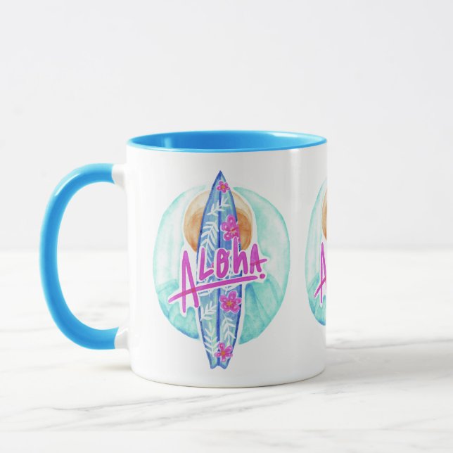 Taza Aloha Hawaiian Surfer mugs (Izquierda)