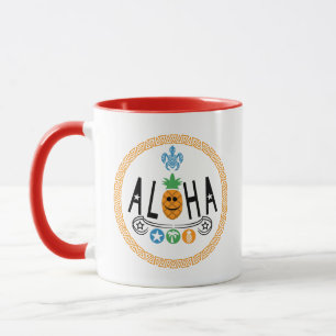 Taza Aloha Pineapple Design - Combo Mug
